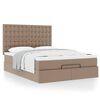 vidaXL Ottoman-Bett mit Matratze Cappuccino-Braun 140x200cm Kunstleder