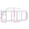 vidaXL Party-Zelt Bordeauxrot 292 x 580 x 315 cm Oxford-Stoff
