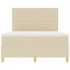 vidaXL Boxspringbett mit Matratze Creme 140 x 190 cm Stoff