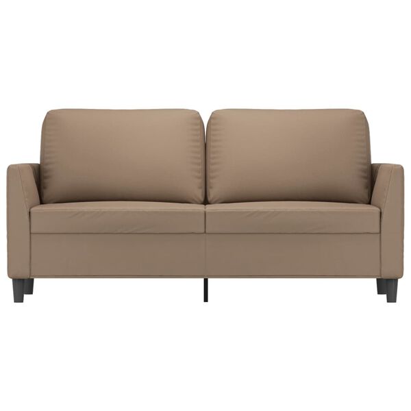 vidaXL 2-Sitzer-Sofa Cappuccino-Braun 140 cm Kunstleder
