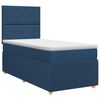 vidaXL Boxspringbett mit Matratze mit Kopfteil Blau 90 x 190 cm Stoff
