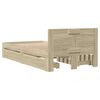 vidaXL Bettgestell mit Kopfteil Sonoma-Eiche 90x200 cm Holzwerkstoff