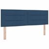 vidaXL LED Boxspringbett mit Matratze mit LED Blau 160 x 200 cm Stoff