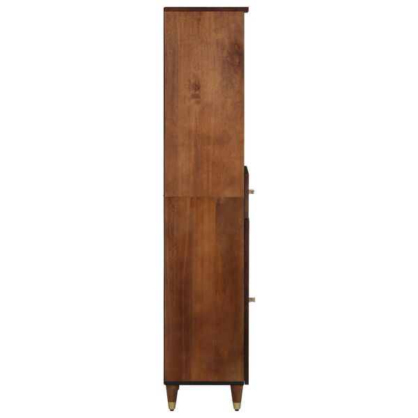 vidaXL Badezimmerschrank Honigbraun 38 x 33 x 160 cm Massivholz Mango