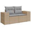 vidaXL Gartensofa-set 8 pcs Beige Poly-Rattan