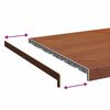 vidaXL Fensterbank Braunes Holz 140 x 50 x 4,5 cm PVC