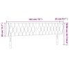 vidaXL Kopfteil mit Ohren Dunkelblau 183x23x78/88 cm Samt