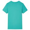 Kinder-Kurzarmshirt Dunkles Minzgr&uuml;n 140