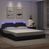 vidaXL Bettgestell mit LED ohne Matratze "Zadar" Schwarz 180x200 cm
