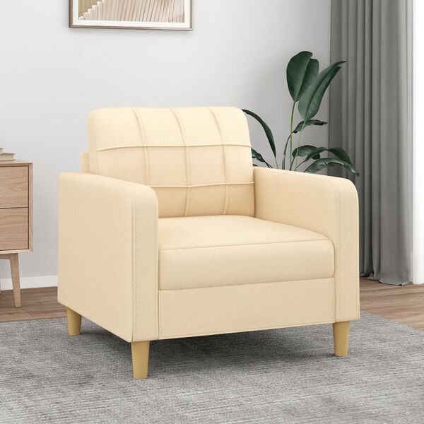 vidaXL Sofasessel Creme 60 cm Stoff