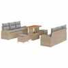 vidaXL Garten-Sofa-Set 9 Stk. 8-Sitzanzahl Beige