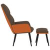 vidaXL Relaxsessel mit Hocker Braun Stoff