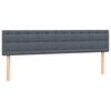 vidaXL Boxspringbett mit Matratze & LED Dunkelgrau 180x210 cm Samt