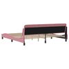 vidaXL Bettgestell "Dover" Rosa 200x200 cm Samt