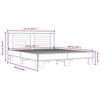vidaXL Bettgestell Grau Sonoma 150x200 cm Holzwerkstoff und Metall