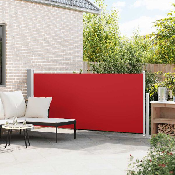 vidaXL Ausziehbare Seitenmarkise 140x300 cm Rot