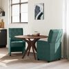 vidaXL Esszimmerst&uuml;hle mit Rollen 2 pcs Dunkelgr&uuml;n 58 x 67 x 97 cm