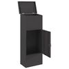 vidaXL Paketdrop-Box mit Speicher Schwarz 44,5 x 29 x 110,5 cm Stahl