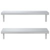 vidaXL Wandregale 2 Stk. 75x30 cm Silbern Edelstahl