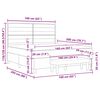 vidaXL Boxspringbett mit Matratze mit Kopfteil Blau 160 x 200 cm Stoff