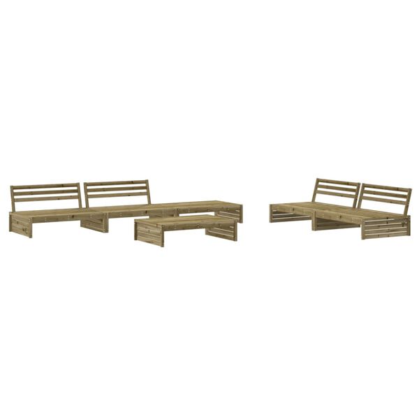 vidaXL 6-tlg. Garten-Lounge-Set mit Kissen Impr&auml;gniertes Kiefernholz