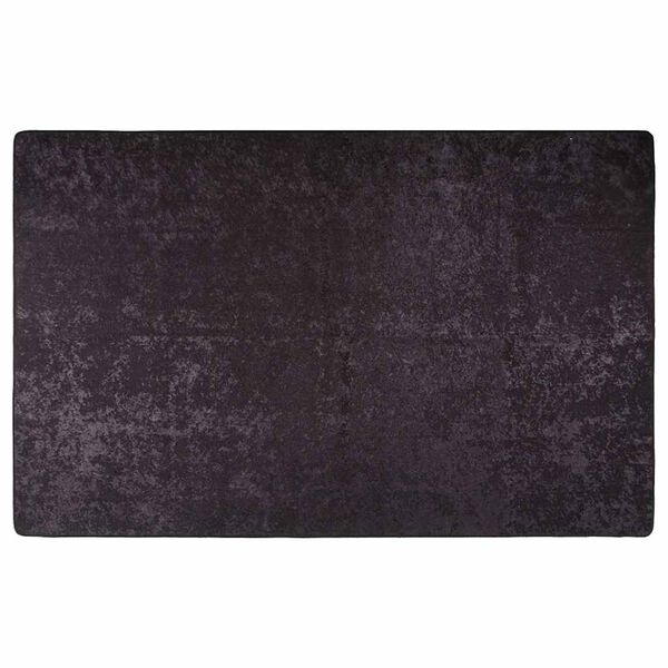 vidaXL Teppich Waschbar 80x150 cm Anthrazit Rutschfest