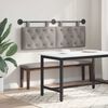 vidaXL H&auml;ngevorderseite Wandmontiert Taupe 150 x 55 x 7 cm Stoff