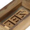 vidaXL Tablett 4 pcs Braun 57 x 15 x 9 cm Massives upgecyceltes Holz