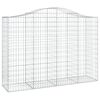 vidaXL Gabionen mit Hochbogen 30Stk. 200x50x140/160cm Verzinktes Eisen