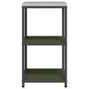 vidaXL K&uuml;chenaufbewahrung mit Regal Olive Gr&uuml;n 60 x 50 x 92 cm Stahl