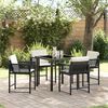 vidaXL Garten Essgruppe 5 pcs Schwarz Poly-Rattan
