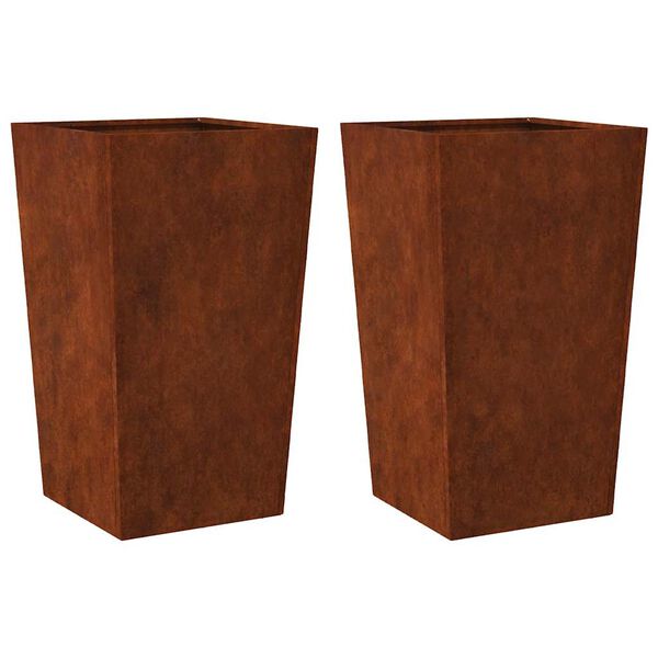 vidaXL Pflanzk&uuml;bel 2 Stk. 45x45x75 cm Wetterfester Stahl