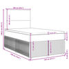 vidaXL Boxspringbett mit Matratze Hellgrau 120x190 cm Samt