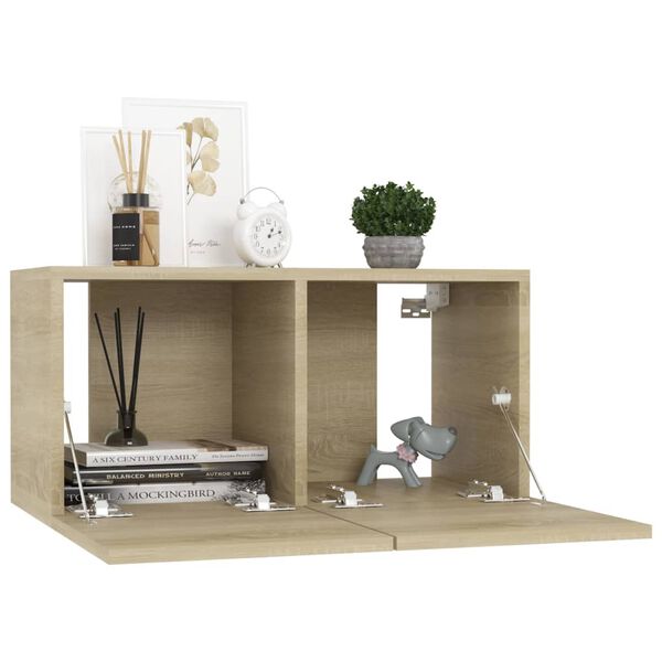 vidaXL TV-H&auml;ngeschrank Sonoma-Eiche 60x30x30 cm