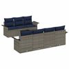 vidaXL Gartensofa-set 8 stk. Grau Poly-Rattan