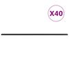 vidaXL Zaunpfosten 40 Stk. Grau 200 cm Stahl