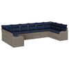 vidaXL Sofa Set 10 stk. Grau Polyester