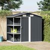 vidaXL Gartenhaus mit Regal Anthrazit 205x130x183 cm Eisen