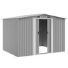 vidaXL Gartenschuppen Grau Metall 257 x 205 x 178 cm