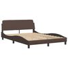 vidaXL Bett mit Matratze "Hvar" Braun 140x200 cm Kunstleder