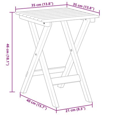 vidaXL Schaukelstühle 2 Stk. mit Klapptisch Braun Massivholz Pappel