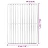 vidaXL Grillrost Silber 40 x 30 cm Edelstahl