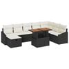 vidaXL Garten-Sofa-Set 9 pcs Schwarz Poly-Rattan
