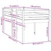vidaXL Hochbett Wei&szlig; 75x190 cm Massivholz Kiefer
