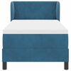 vidaXL Boxspringbett mit Matratze Dunkelblau 80 x 200 cm Samt