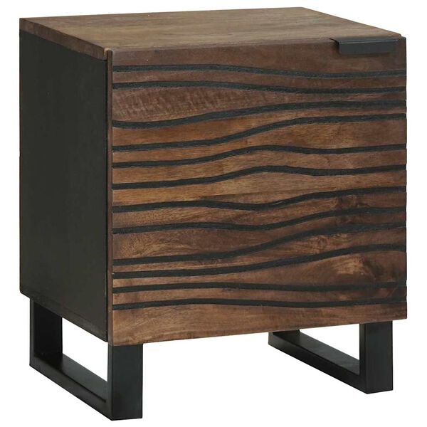 vidaXL Nachttisch 2 pcs Walnuss 40 x 33 x 46 cm Massivholz Akazie