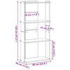 vidaXL B&uuml;cherregal 3 B&ouml;den Wei&szlig; 60x30x120 cm Holzwerkstoff