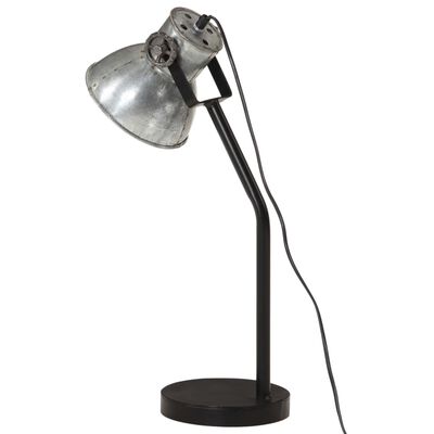 vidaXL Schreibtischlampe 25 W Vintage-Silber 17x17x60 cm E27