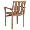 vidaXL Stapelbare Gartenst&uuml;hle mit Kissen 6 Stk. Massivholz Teak