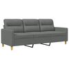 vidaXL 3-Sitzer-Sofa Dunkelgrau 180 cm Stoff